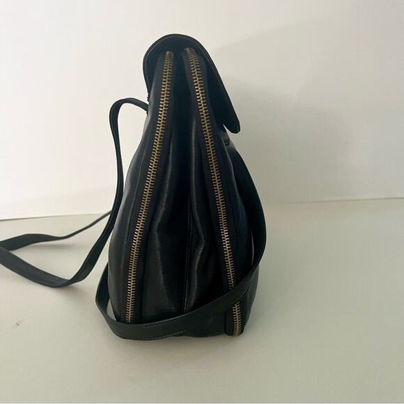 SHARIF NWT - Sharif by Americana, Black Leather Shoulder, Messenger Bag - Picture 2 of 13